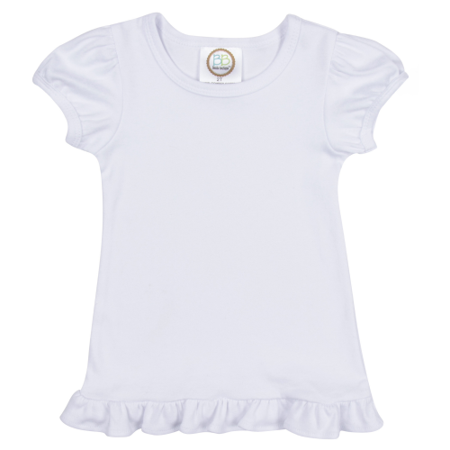 Girls Ruffle Hem Tee