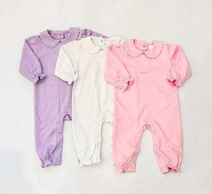 Scallop Peter Pan Collar Romper